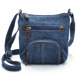 Women's Denim Shoulder Bag Tote Messenger Casual Cross body Handbag Purse - Picture 1 of 8
