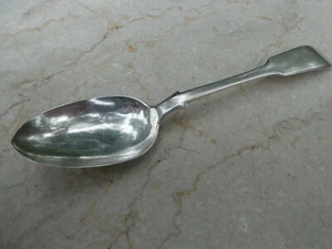 Antique Victorian Scottish HMSS Soup/Serving Spoon Fiddle Back : Edinburgh 1849 - Picture 1 of 6