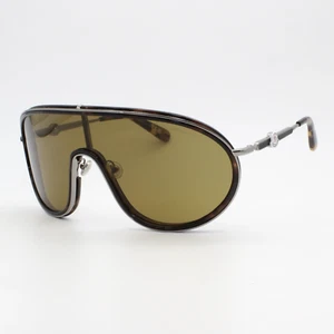 Moncler Vangarde ML0222 55N Silver Havana Shield Men's Sunglasses 142-125 - Picture 1 of 4