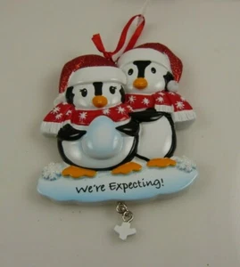 Neu Baby Weihnachtsschmuck Pinguin wir erwarten - Bild 1 von 7