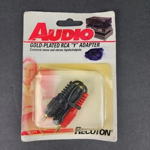 Adaptador Recoton ACGY1 Audio RCA "Y" - 2 machos a 1 hembra - 1999 vintage - Imagen 1 de 4