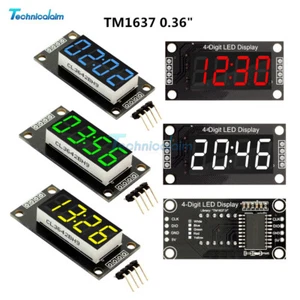 TM1637 0.36" inch 7-Segment 4-Digit LED Display Clock LED Tube Module Green - Bild 1 von 34