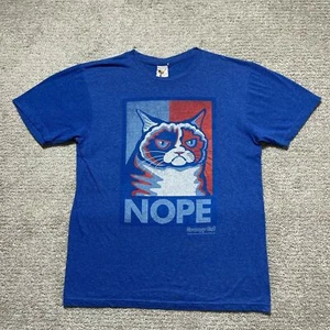 Grumpy Cat NOPE Shirt Adult Large Blue Bay Island Tag Unisex - Picture 1 of 9