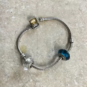 PANDORA Bracciale Argento Sterling con Fibbia Cuore - Foto 1 di 2