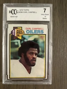 1979 Topps Football #390 Earl Campbell RC Rookie Card Oilers SGC 7 - Bild 1 von 2