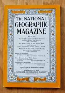 National Geographic julio 1957; Hombres en el Polo Sur; Katmandú; Grandes Arenas Blancas - Imagen 1 de 24