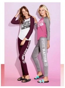 Neu mit Etikett vs Pink Nation Victorias Secret Lounge Sweats Jogger Logo Leggings Hose L  - Bild 1 von 4