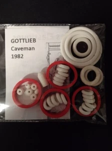 Kit Elastiques Flipper - CAVEMAN - 1982 - GOTTLIEB - Pinball Rubber Kit - Picture 1 of 1