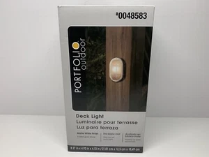 Portfolio Outdoor 0048583 Deck Light Matte White Finish 8x4x4 Frosted Glass - Picture 1 of 6