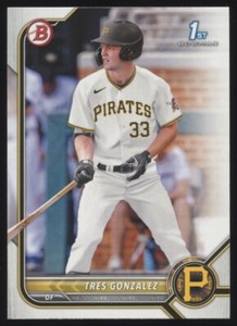 2022 Bowman Draft #BD-157 Tres Gonzalez  Pittsburgh Pirates