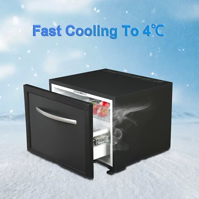 Drawer Fridge 1.7 cu ft Truck RV 110V Refrigerator Absorption Cooler 2 Way - Image 1 of 4