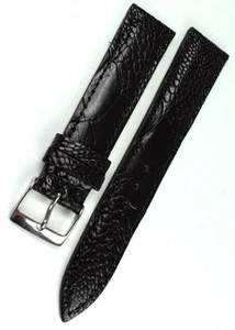 20mm echt STRAUß Deutsch Straußenbein UHRENBAND ostrich skin STRAUßENLEDER Band - Picture 1 of 2