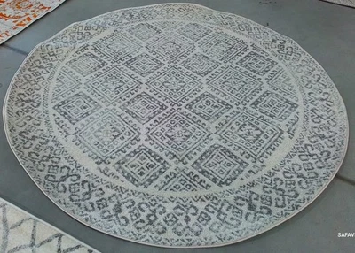 IVORY / GREY 6'-7" x 6'-7" Back Stain Rug, Reduced Price 1172785550 TUL264A-7R - Image 1 of 4