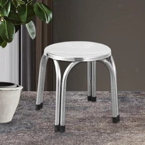 Stacking Stool Stainless Steel Metal Metal Stool for Living Room Dining Room - Picture 1 of 24
