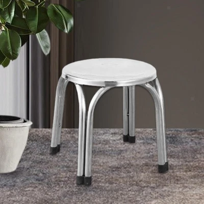 Stacking Stool Stainless Steel Metal Metal Stool for Living Room Dining Room - Image 1 of 2
