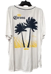 Maglia Corona XXL adulto manica corta bottoni senza colletto 100% poliestere nuova - Foto 1 di 4