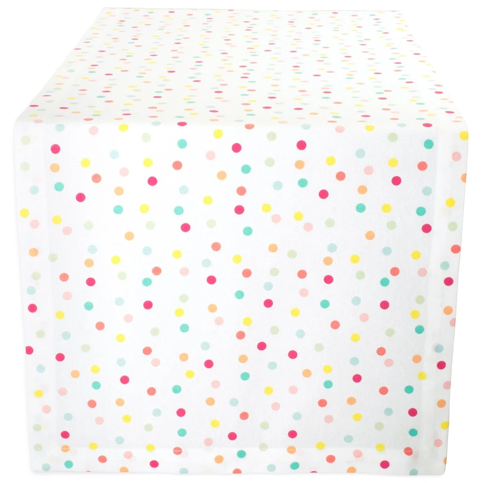 DII Polka Dot Party Table Runner 14x72, Reusable & Machine Washable, Multicolor - Image 1 of 1
