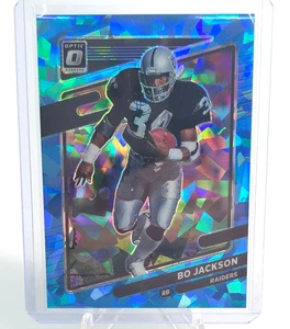 2021 Panini Optic - BO JACKSON - Blue Cracked Ice Prizm - #44 - Numbered to 15 - Picture 1 of 3