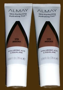 Almay Hydrating Liquid Foundation Dewy Finish160 Mocha 0.94 fl oz. Lot of 2 - Picture 1 of 2