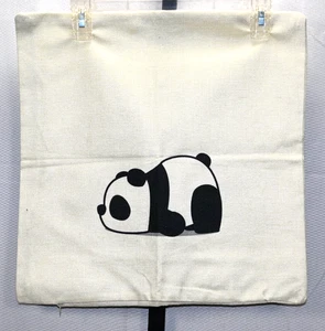 Pandabär faul albern schläfrig süß schwarz & weiß Kissenbezug Größe 17" x 17" Neu ohne Etikett - Bild 1 von 2