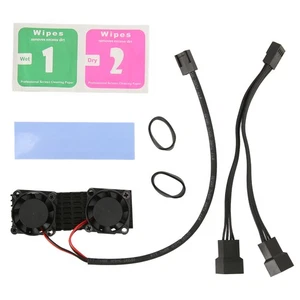 M.2 2280 SSD Heatsink 3pin Power ABS 2 Cooling Fans M.2 2280 SSD Cooler For NEW - Afbeelding 1 van 12
