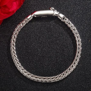 Italien 4mm Fuchsschwanz Kette Armband ECHT 925 Sterling Silber geflochten Design Herren - Bild 1 von 7