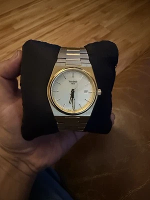 Reloj de cuarzo para hombre TISSOT PRX 40 MM Champagne dorado nuevo/caja T137.410.33.021.00 Foto 1 de 4