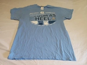 Vintage Unc 2017 National Championship Blue Graphic T-shirts Men's Size Medium - Picture 1 of 7
