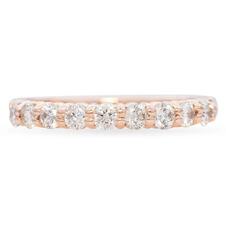 14k Rose Gold Semi-Eternity Diamond Band - Image 1 of 4