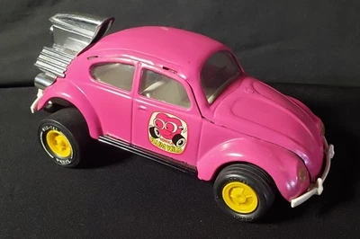 Tonka Vintage 1972 Lightning Bug Pink VW Beetle "Plum Wild" Pressed Steel Nice! - Image 1 of 4