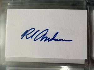 Rob Andrews Baseball Player Index Card Autograph; MLB Debut in 1975 - Picture 1 of 1