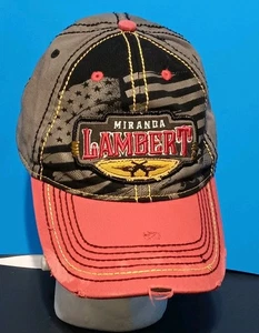 Gorra de béisbol Miranda Lambert Trucker bandera americana envejecida con tirantes - Imagen 1 de 6