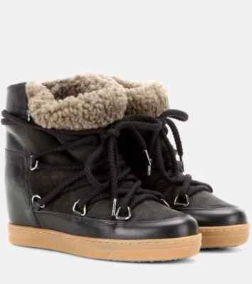 Botas de nieve Isabel Marant Nowles forradas de piel de oveja negras 41 precio de venta sugerido por el fabricante $790 NUEVAS Foto 1 de 4