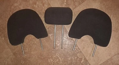  2007 2008 Honda Fit Rear Seat Head Rest Black Cloth Set of 3 (B) Foto 1 de 4