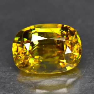 1.82Ct Cushion_Terrific Lustrous Unheated Multi Color Titanite Sphene - Picture 1 of 1