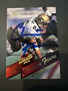 Christian Fauria 1995 Superior Pix Authentic On Card Autograph #d 44/5000 CO