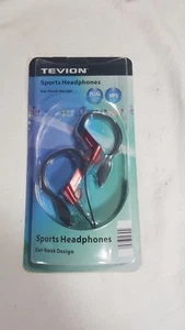Auriculares internos Tevion Sports con gancho rojos y negros - Imagen 1 de 5
