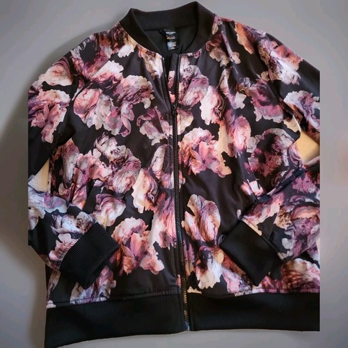 UNDERCOVER Bomber donna Victoria Secret Sport floreale full zip davanti taglia M. C18