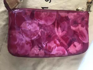 Auténtico Louis Vuitton Ikat Floral Rosa Indio Fucsia Pochette Bolso de Mano - Imagen 1 de 16