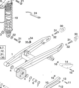 1998-2000 KTM 60sx SWING ARM BEARING PAIR - Picture 1 of 1