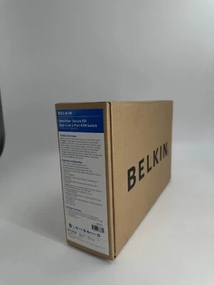 BRAND NEW IN BOX!!!  BELKIN OMNIVIEW SECURE DVI DUAL LINK 4 PORT KVM SWITCH - Image 1 of 4