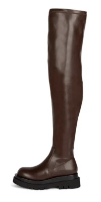 Jeffrey Campbell  Tanked Over the Knee Boot Brown platform boot Size 9.5 - Image 1 of 4