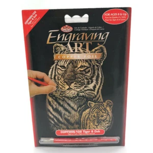 Grabado Artístico Cobre Lámina Tigre y Cub 102 Kit 5"" x 7"" Nuevo Envío Gratuito - Imagen 1 de 5