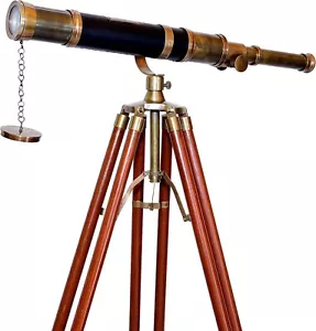 Telescopio vintage design arco cannocchiale regolabile nautico da terra antico - Foto 1 di 5
