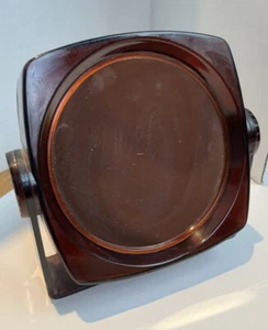 Vintage Double Sided Brown Tortoise Shell Swivel Magnifying Make-Up Mirror - Picture 1 of 7