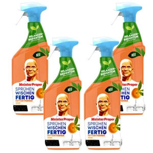 4 x 800ml Meister Proper Sprühen Wischen Fertig Küchenreiniger Fettlösend Orange - Bild 1 von 7