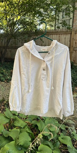 OFF WHITE Felpa con cappuccio Xirena donna leggera fringuello colore: perle taglia: media