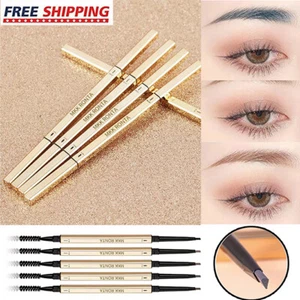 Waterproof Eyebrow Pencil Eye Brow Eyeliner Pen With Brush Makeup Cosmetic Tool - Picture 1 of 17