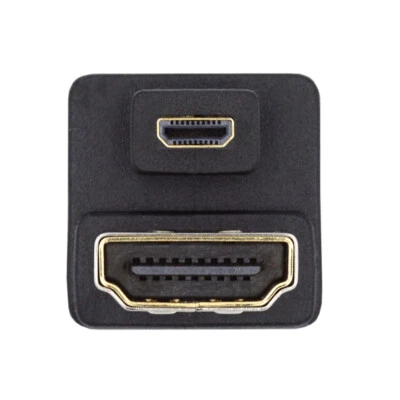 Micro HDMI 1.4 to HDMI 360 Degree Opposite U Shape Back Angled Extension Adapter - Image 1 of 4