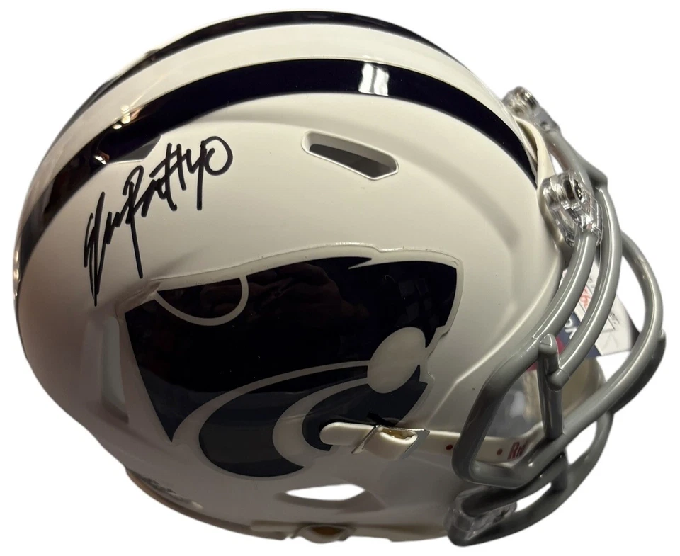 Kansas State Wildcats Ekow Boye-Doe Signed White Mini Helmet JSA Certified - Image 1 of 1
